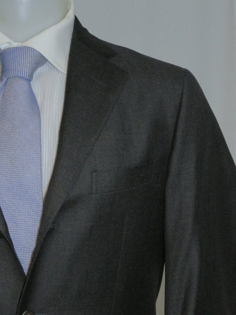 Polo Ralph Lauren x Corneliani Solid Charcoal Three Button Suit Jacket 38R NWD